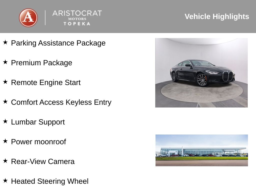 Used 2024 BMW 4 Series 430i with VIN WBA73AP06RCN98752 for sale in Kansas City