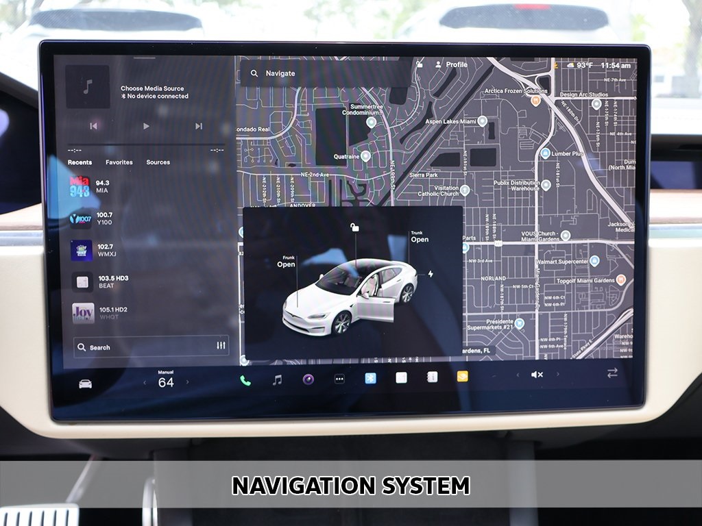 Used 2021 Tesla Model S Long Range Plus with VIN 5YJSA1E5XMF453498 for sale in Miami, FL