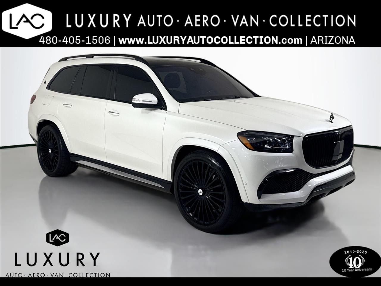 Used 2021 Polar White Mercedes-Benz Maybach GLS 600 Forgiato Wheels * 4 Place Seating image 1