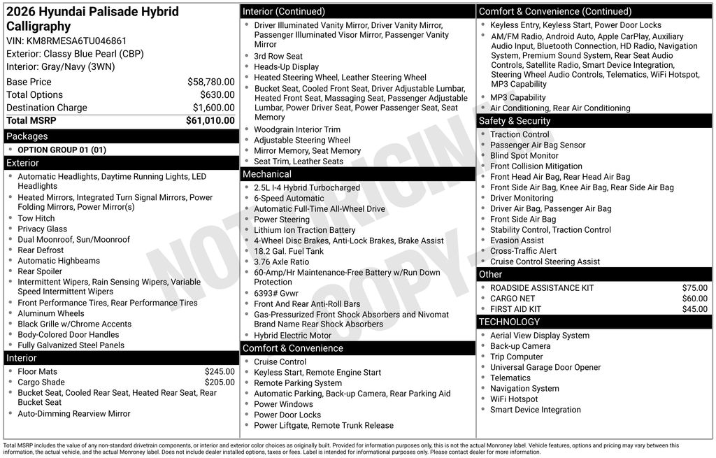 2026 Hyundai Palisade Calligraphy's photo