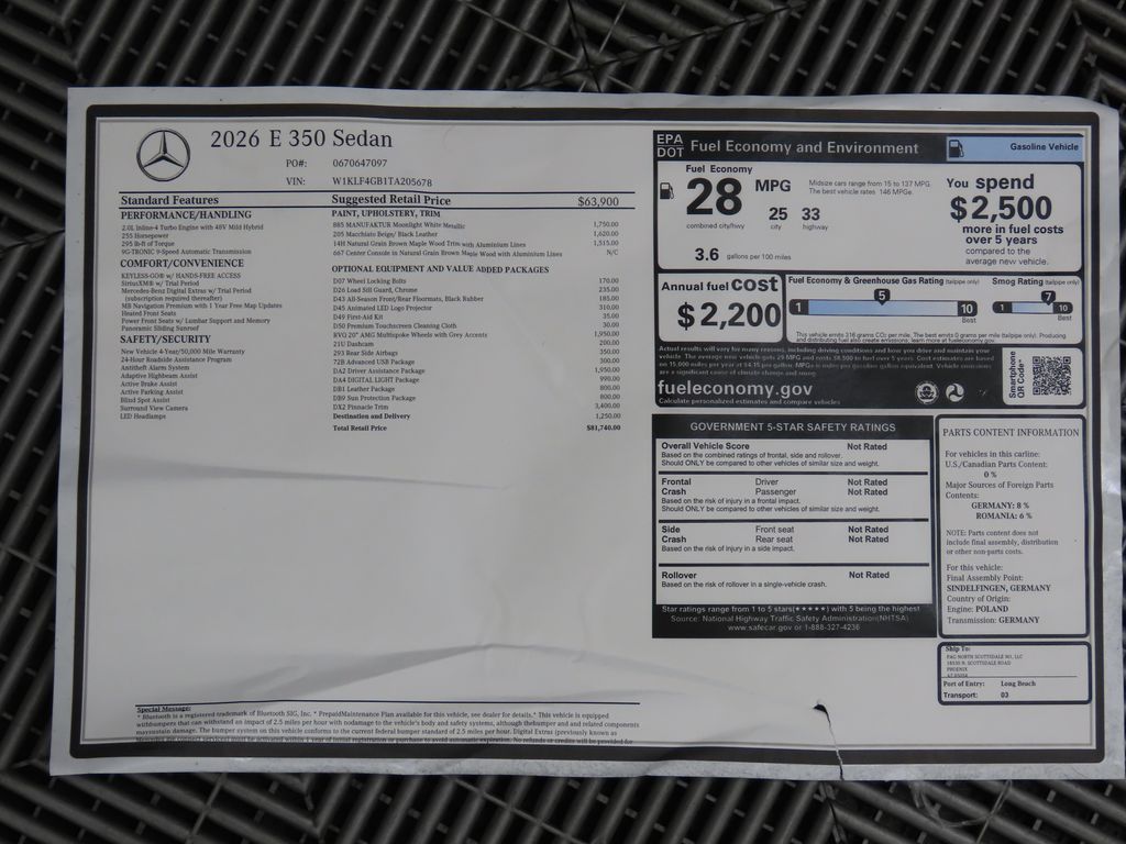 2026 Mercedes Benz E 350 photo 8