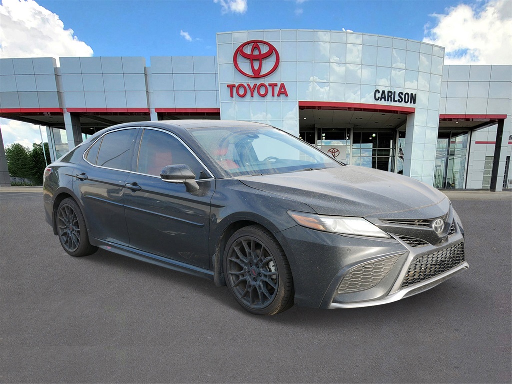 Certified 2021 Toyota Camry XSE with VIN 4T1KZ1AK1MU057256 for sale in Minneapolis, Minnesota