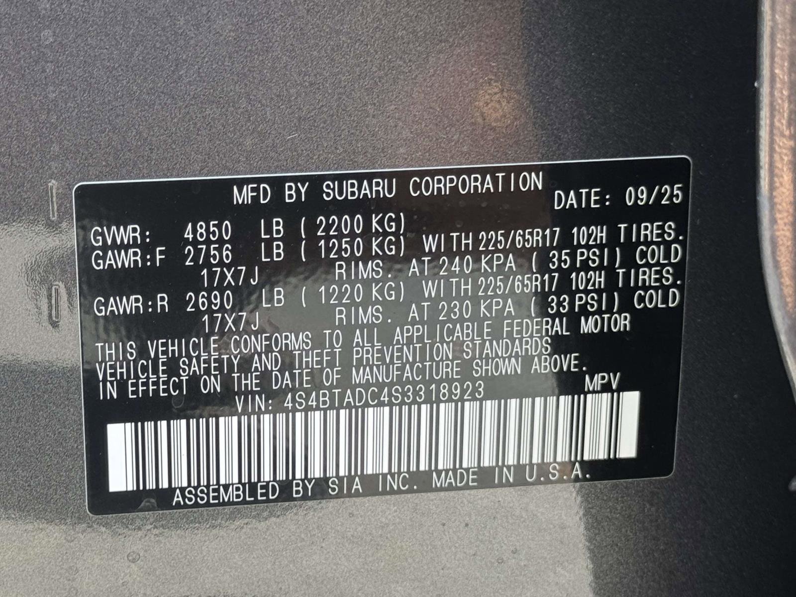 2025 Subaru Outback Premium photo 18