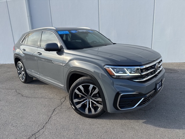Certified 2023 Volkswagen Atlas Cross Sport SEL Premium R-Line with VIN 1V2FE2CA4PC214458 for sale in Kansas City