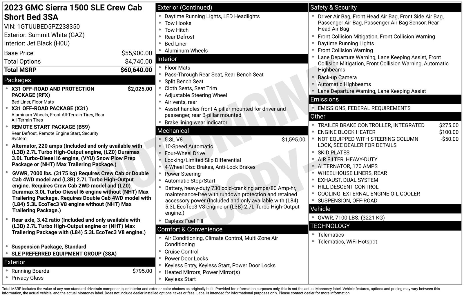 Used 2023 GMC Sierra 1500 SLE with VIN 1GTUUBED5PZ238350 for sale in Brainerd, Minnesota