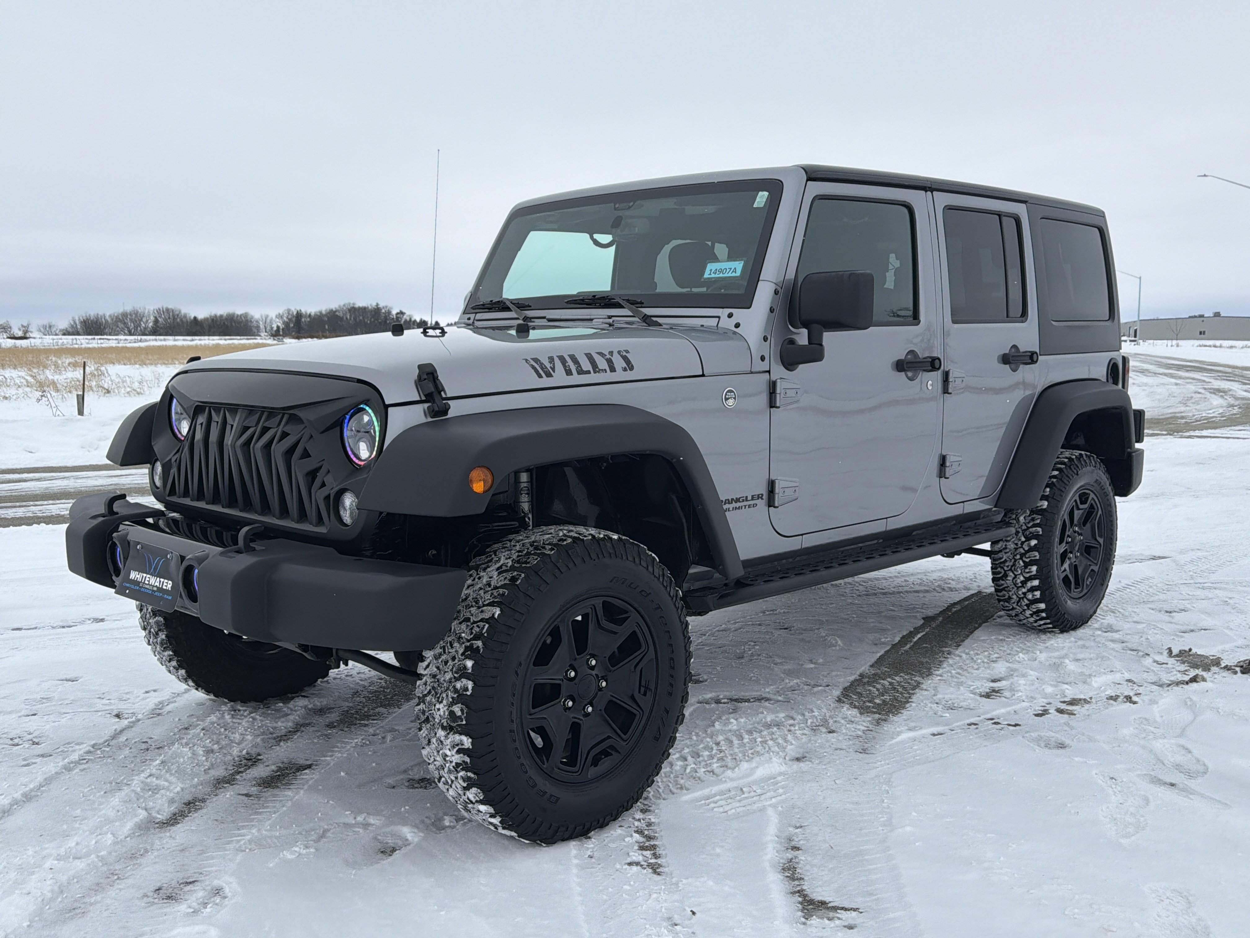 Used 2017 Jeep Wrangler Unlimited Willys Wheeler with VIN 1C4BJWDG1HL582507 for sale in Saint Charles, Minnesota