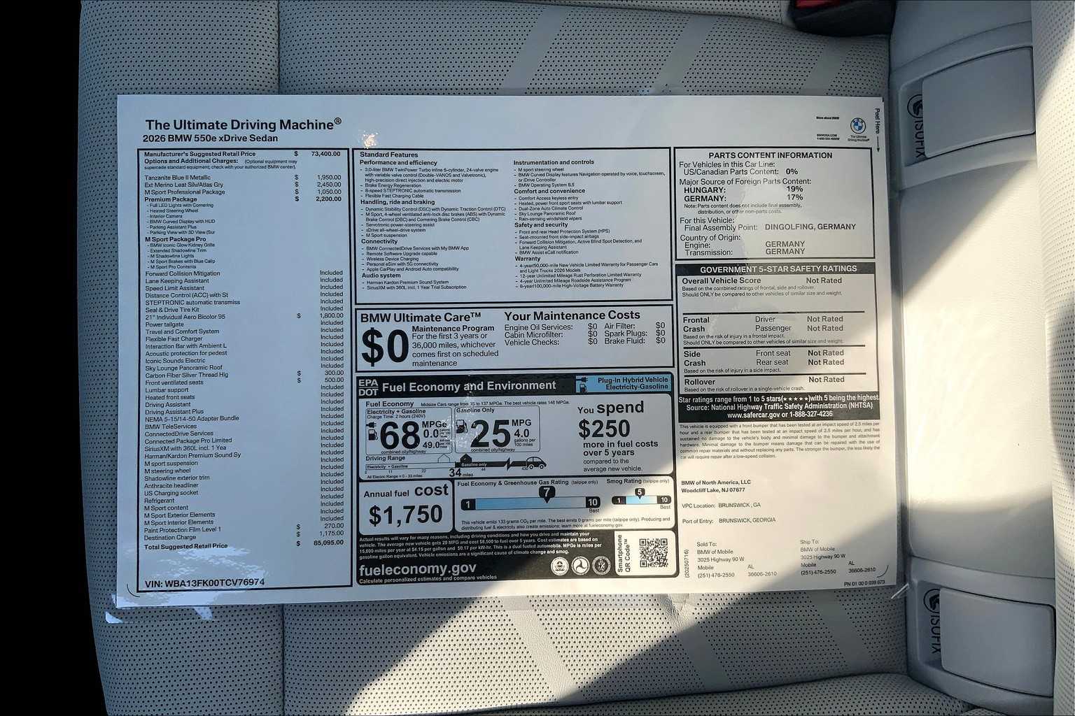2026 Bmw 550e xDrive photo 19