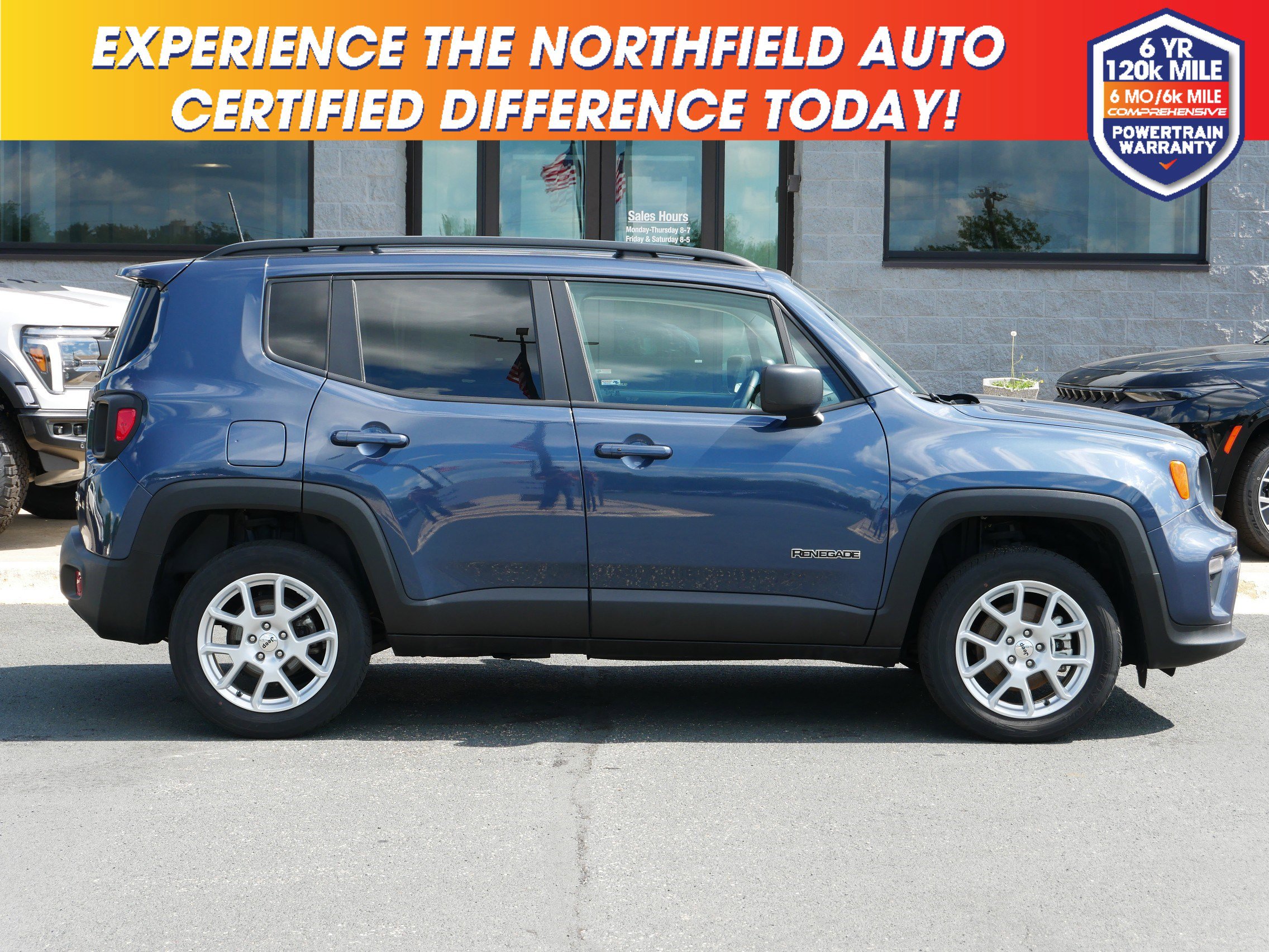 Certified 2022 Jeep Renegade Latitude with VIN ZACNJDB14NPN43589 for sale in Northfield, Minnesota