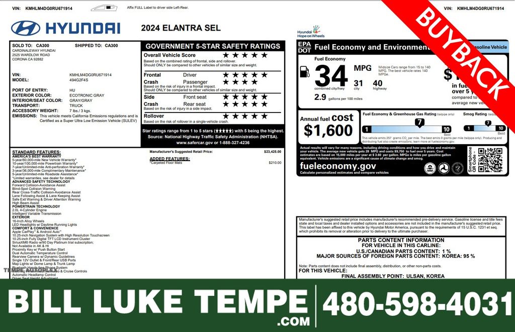 2024 Hyundai Elantra SEL