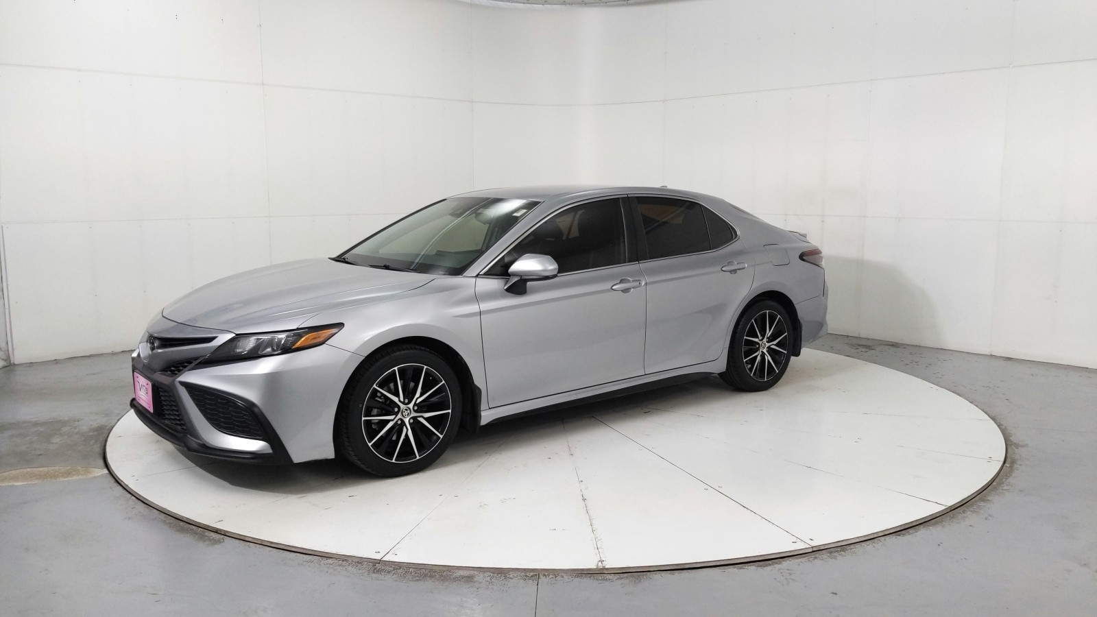 Used 2021 Celestial Silver Metallic Toyota SE image 1