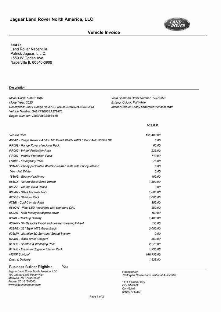 2025 LAND ROVER RANGE ROVER - Image 2