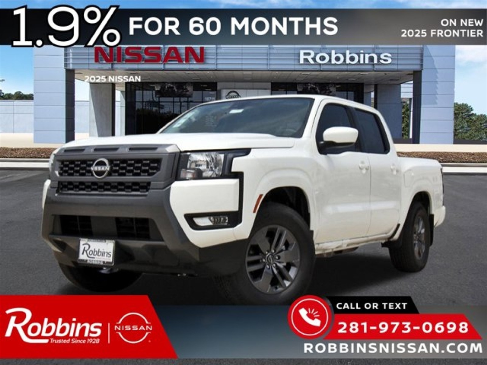 2025 Nissan Frontier Crew Cab SV White at Robbins Nissan