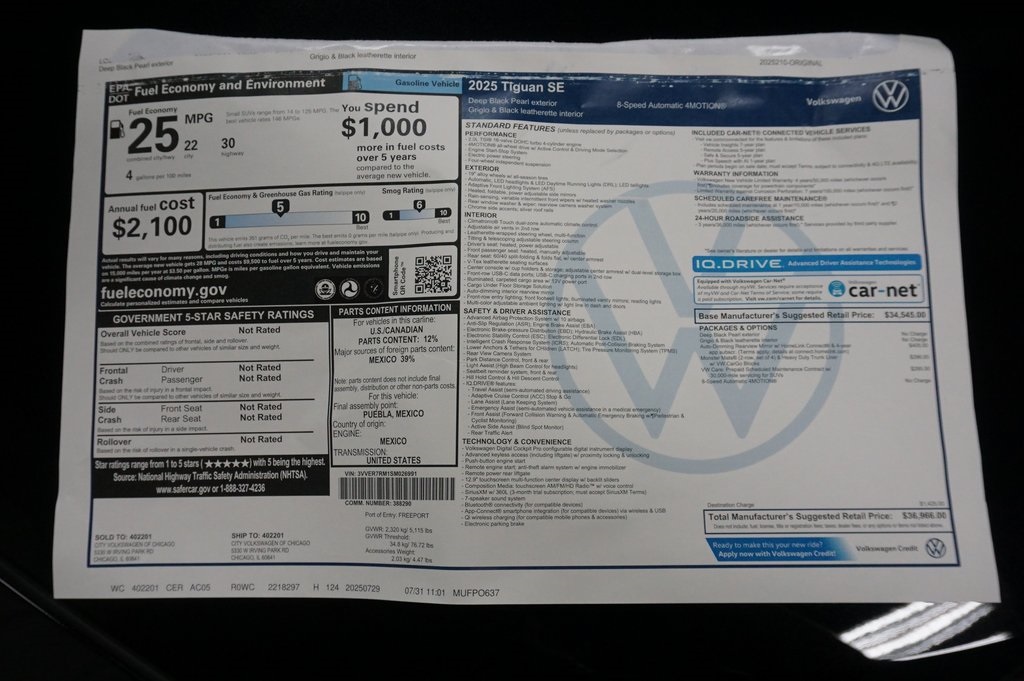 2025 Volkswagen Tiguan SE photo 30