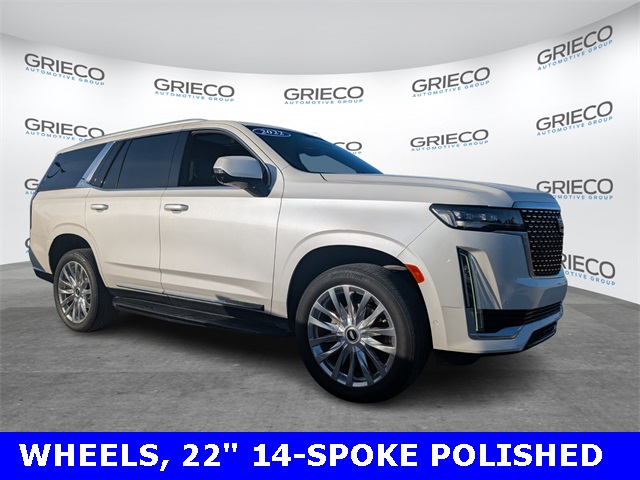 Used 2022 Crystal White Tri-Coat Cadillac Premium Luxury image 1