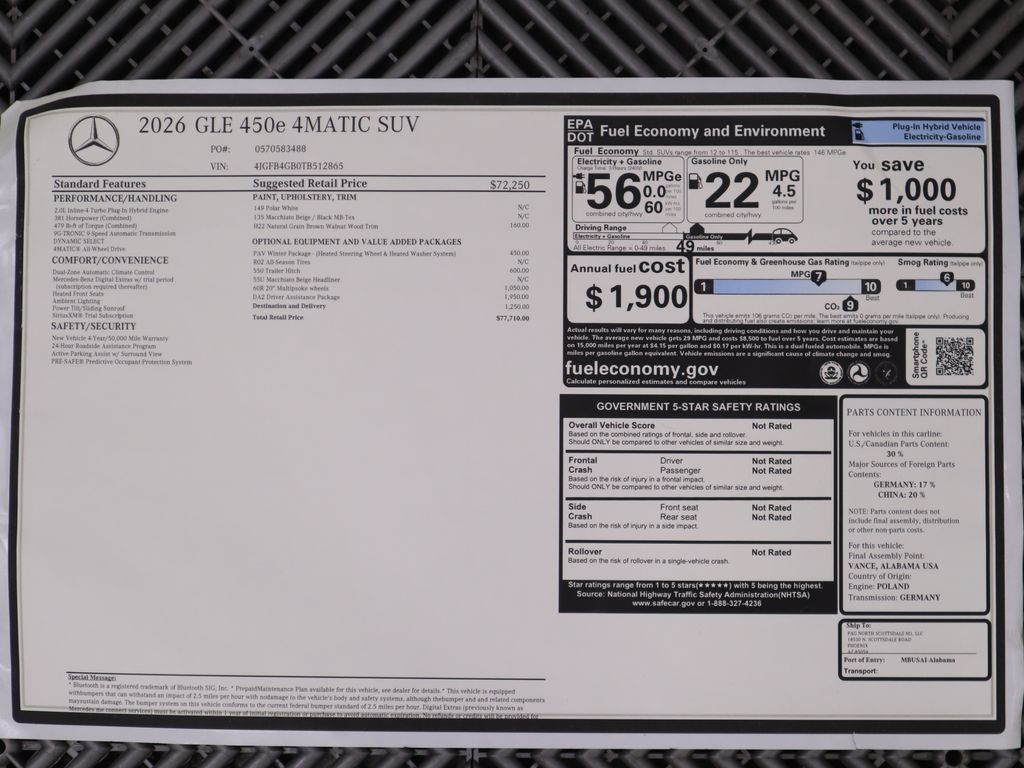 2026 Mercedes Benz GLE 450e 4MATIC photo 7