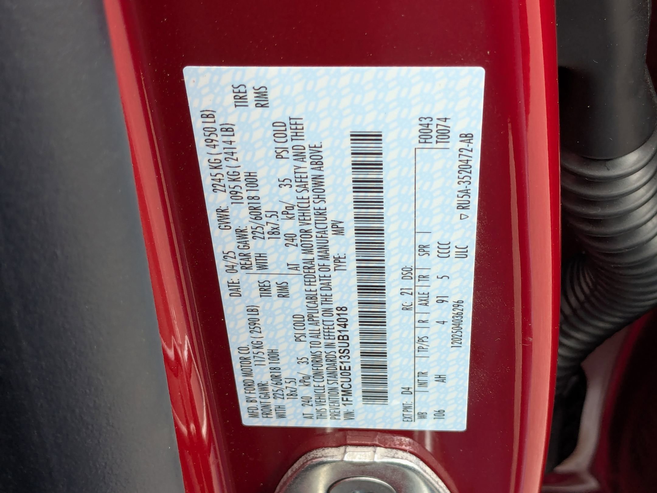 2025 Ford Escape Plug-In Hybrid photo 38