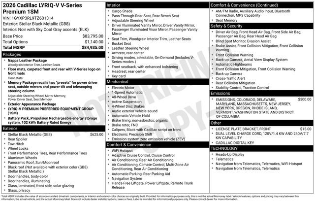 2026 Cadillac LYRIQ V Premium's photo