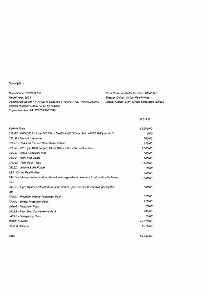 2025 JAGUAR F-PACE - Image 2
