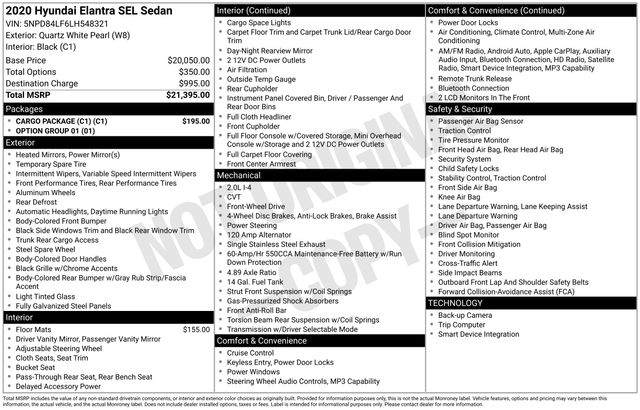 2020 Hyundai Elantra SEL's photo
