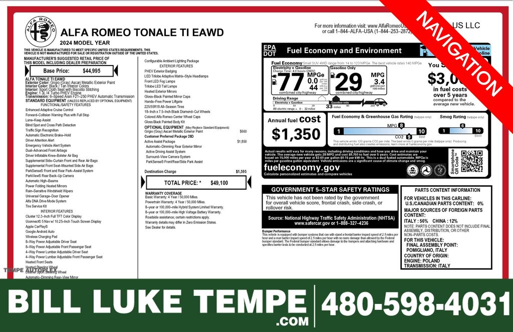 2024 Alfa Romeo Tonale TI