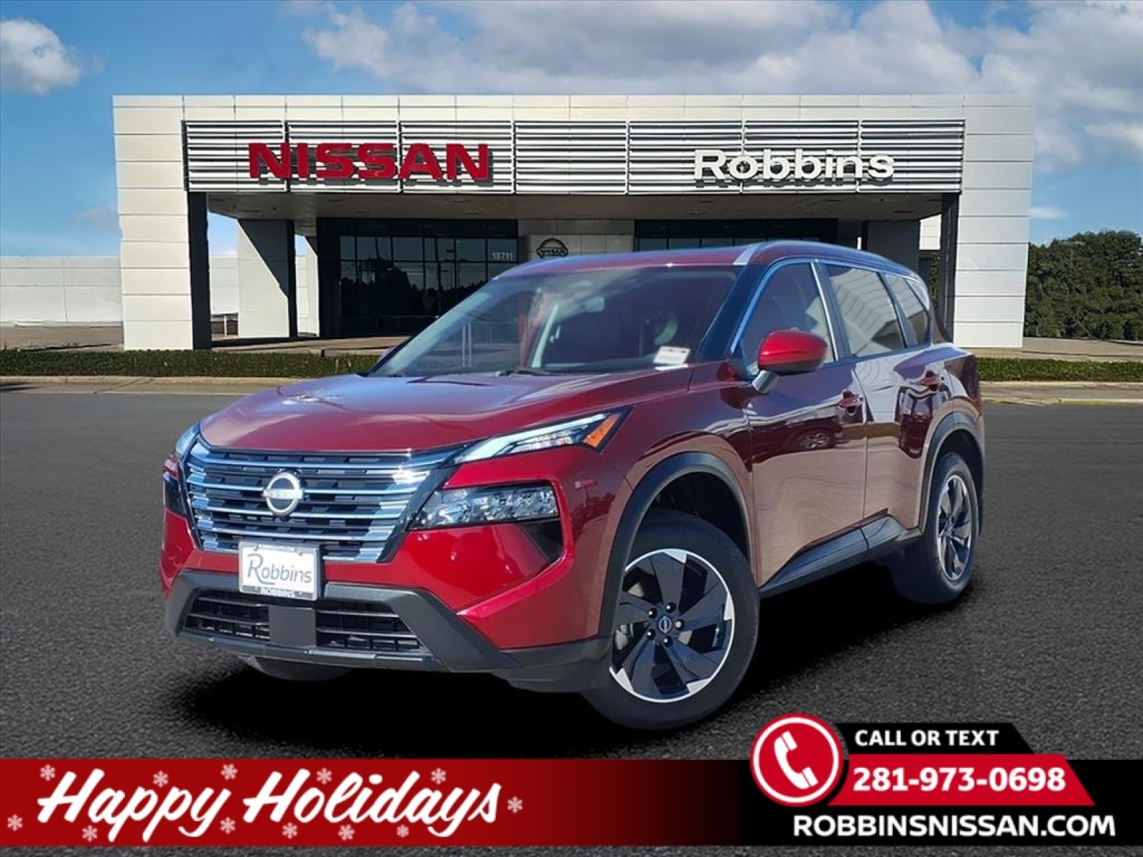 2024 Nissan Rogue SV Red at Robbins Nissan