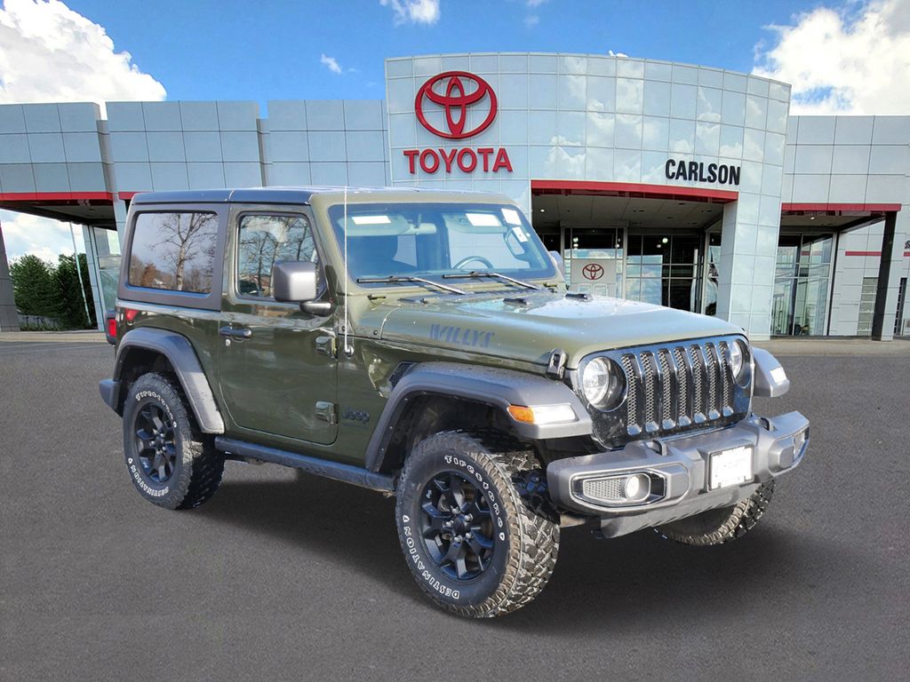 Used 2021 Jeep Wrangler Willys with VIN 1C4HJXAG9MW669567 for sale in Minneapolis, Minnesota