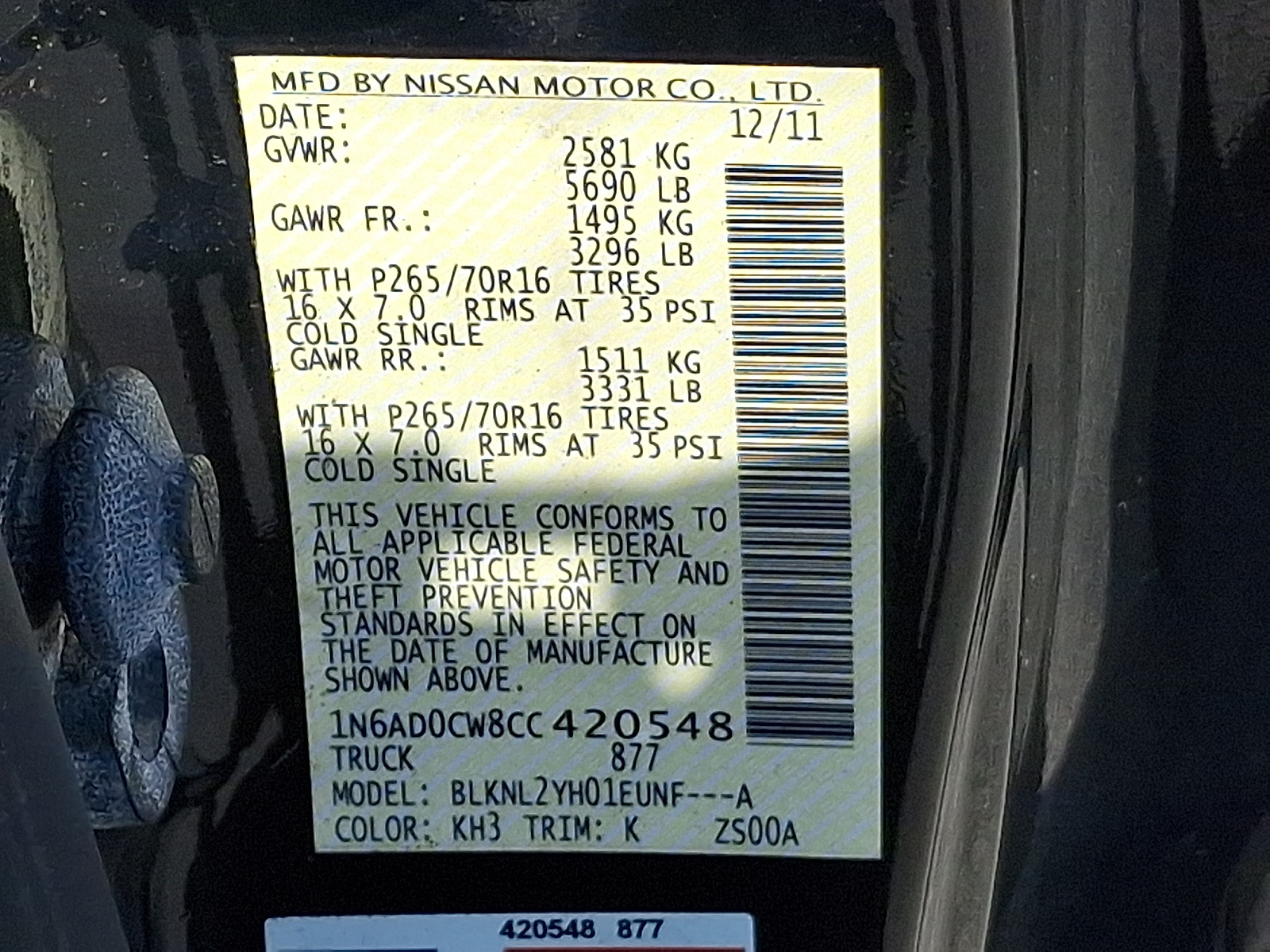 2012 Nissan Frontier SV photo 24