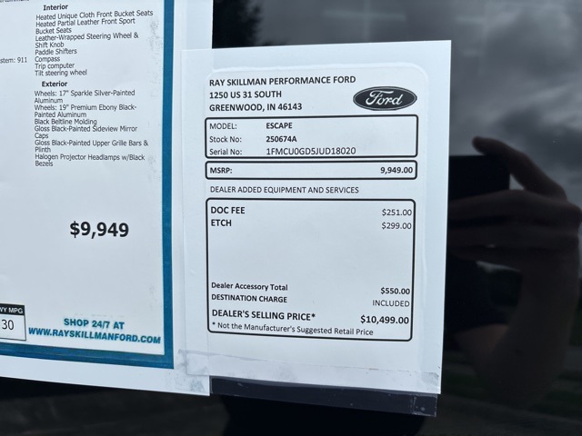 Used 2018 Ford Escape SE with VIN 1FMCU0GD5JUD18020 for sale in Greenwood, IN