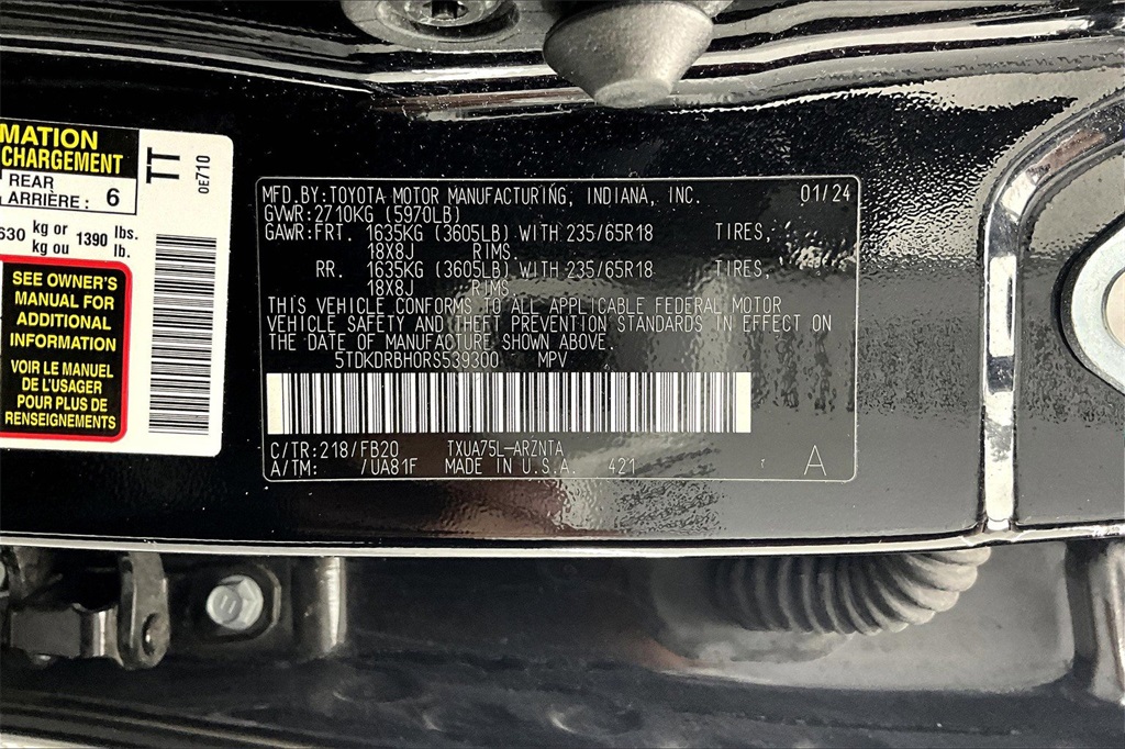 Used 2024 Midnight Black Metallic Toyota LE image 35