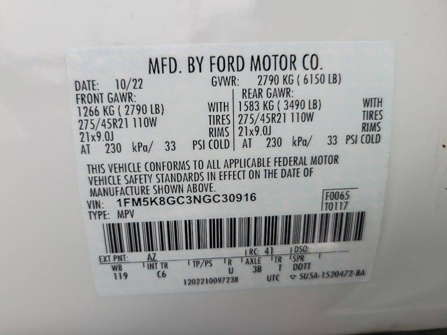 2022 FORD EXPLORER - Image 67