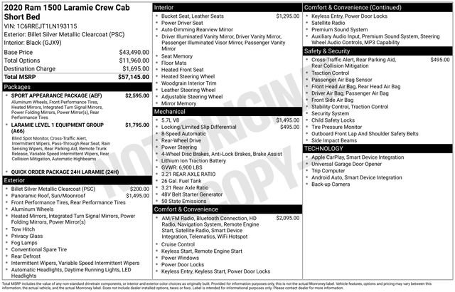 2020 RAM Ram 1500 Pickup Laramie's photo