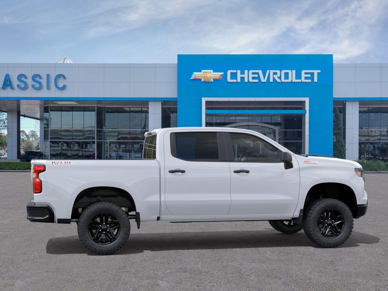 2026 Chevrolet Silverado 1500 Custom Trail Boss White at Classic Elite Chevrolet Hwy 6