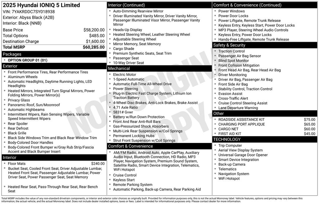 Certified 2025 Hyundai IONIQ 5 Limited with VIN 7YAKRDDC7SY018938 for sale in Highland Park, IL