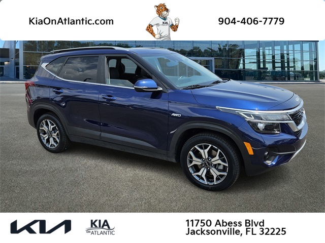 Certified Used 2022 Blue Kia EX image 1