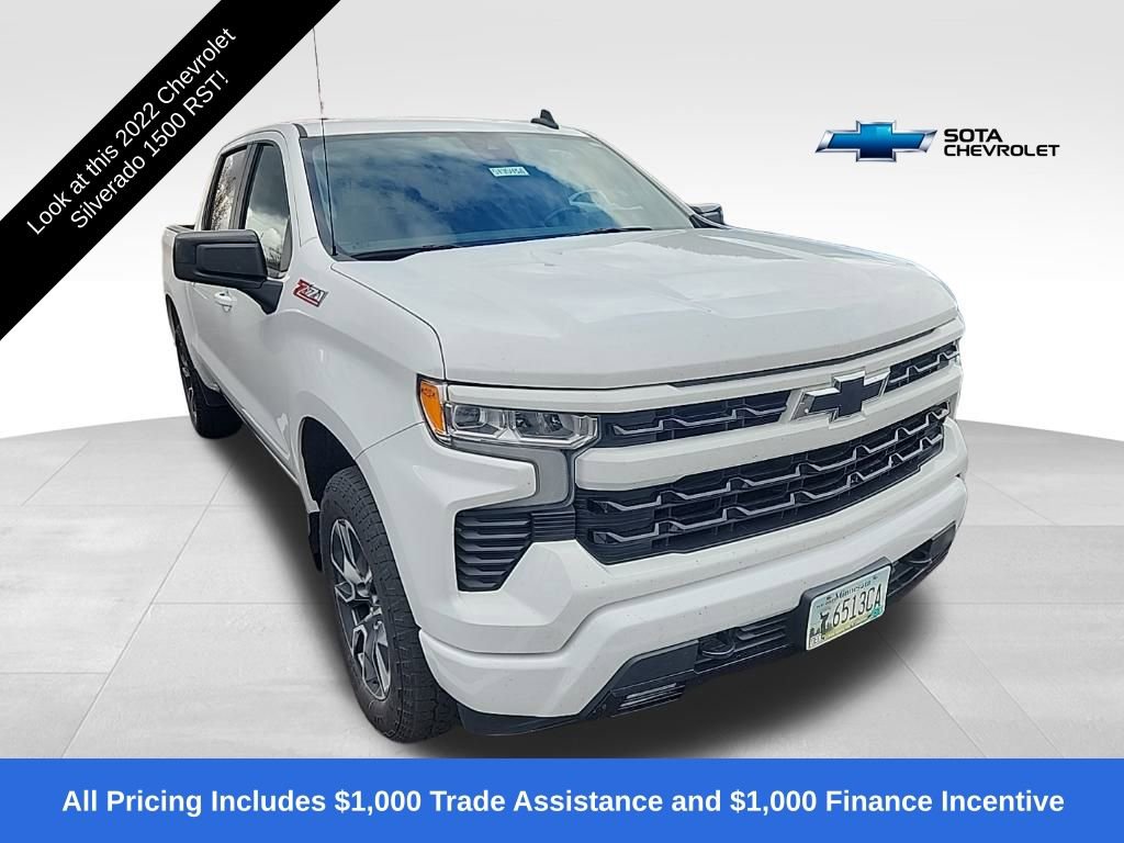 Used 2022 Chevrolet Silverado 1500 RST with VIN 2GCUDEEDXN1517543 for sale in Northfield, Minnesota