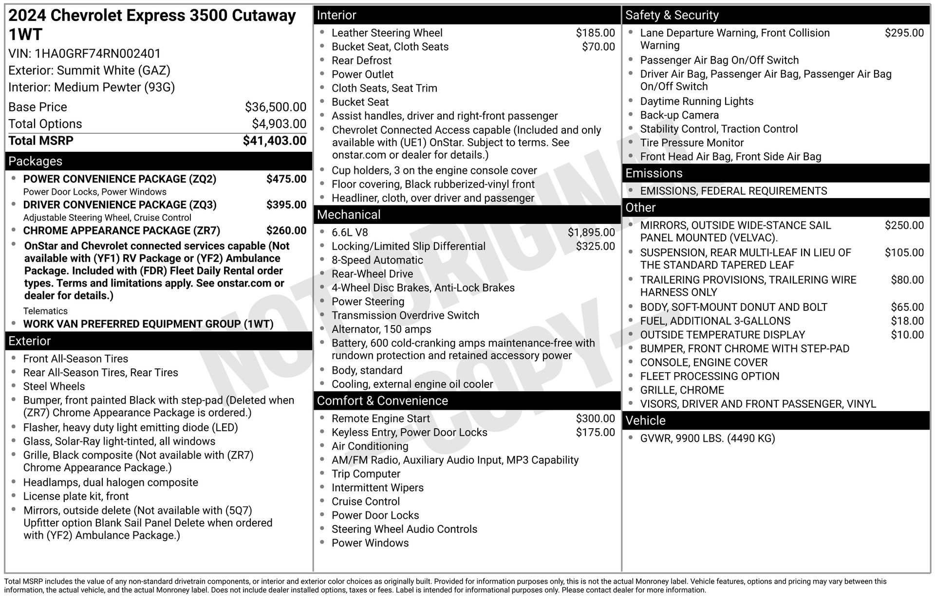 2024 Chevrolet Express Cutaway Base photo 2