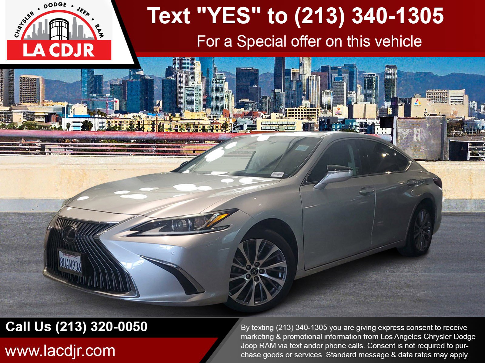 Used 2021 Silver Lexus ES 350 image 1