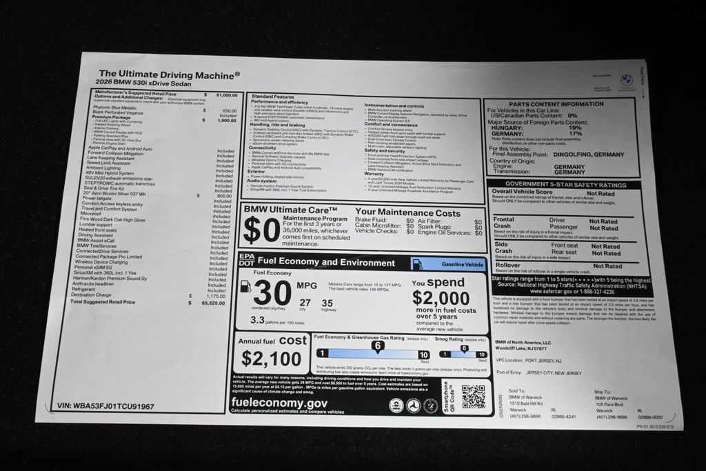 2026 Bmw 530i xDrive photo 35