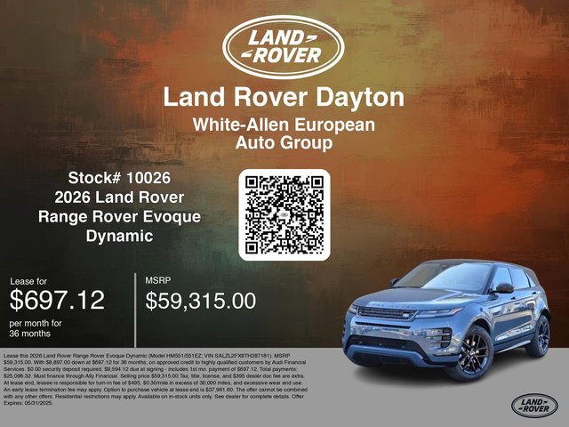 2026 Land Rover Range Rover Evoque Dynamic SE photo 3