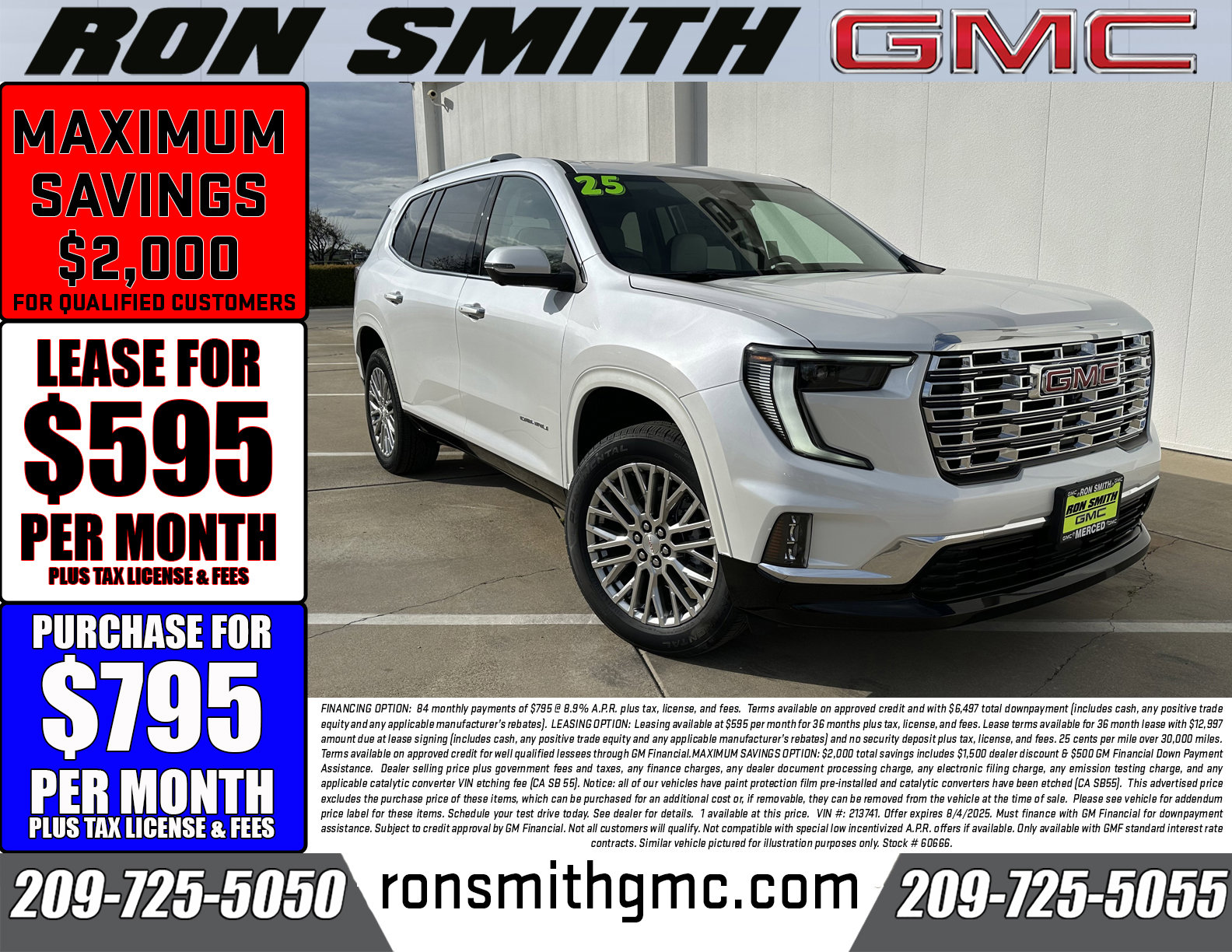 New 2025 White Frost Tricoat GMC Denali image 1