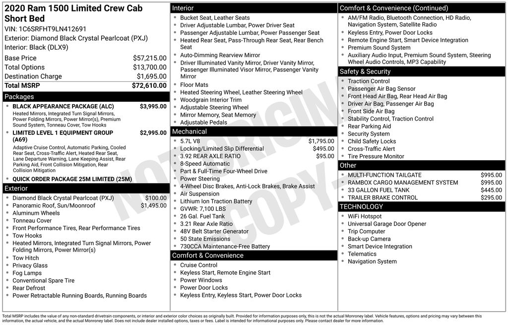 2020 RAM Ram 1500 Pickup Limited's photo