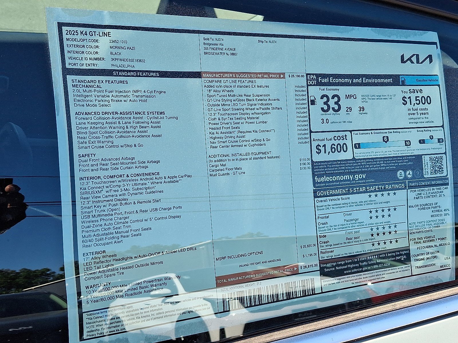 2025 Kia K4 GT-Line photo 14