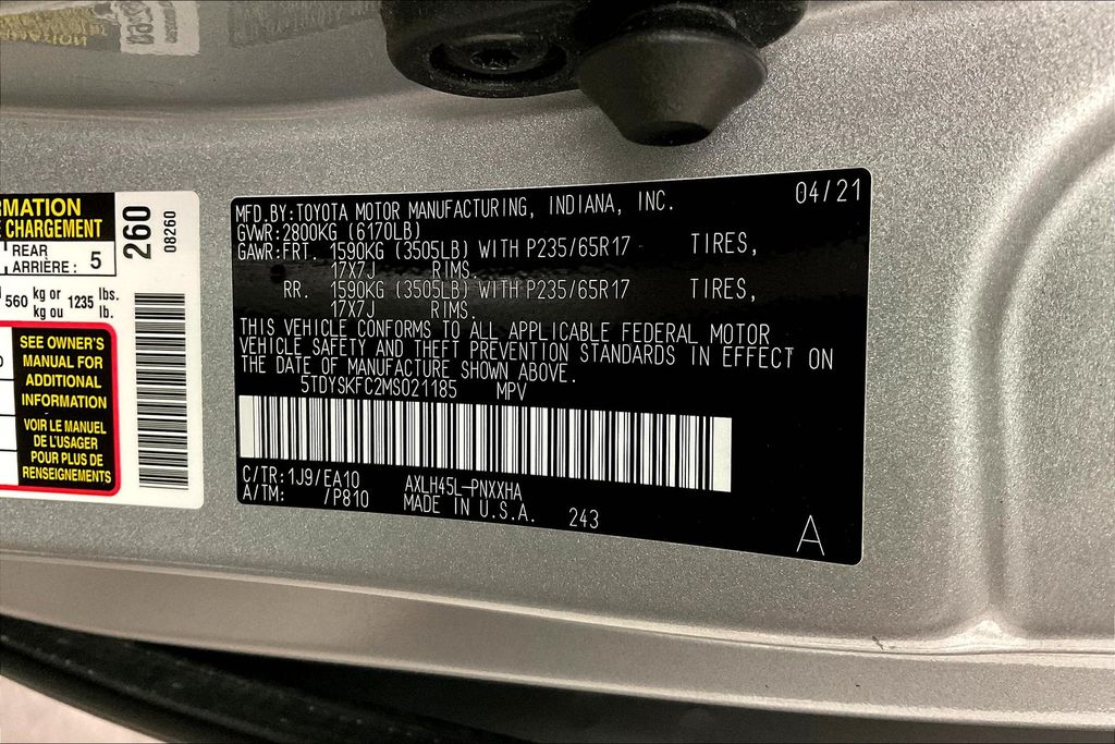 2021 Toyota Sienna XLE photo 35