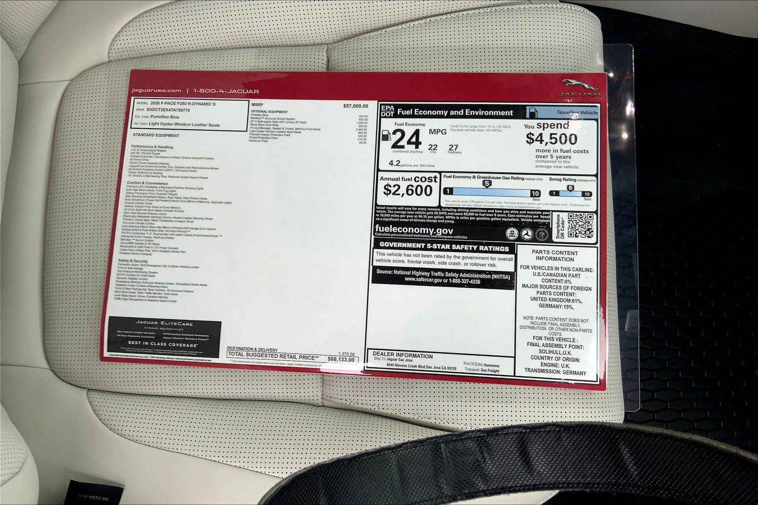 2026 Jaguar F-PACE P250 R-Dynamic S photo 14