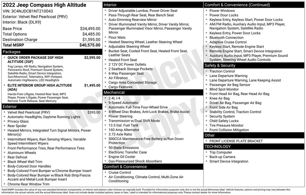 2022 Jeep Compass High Altitude