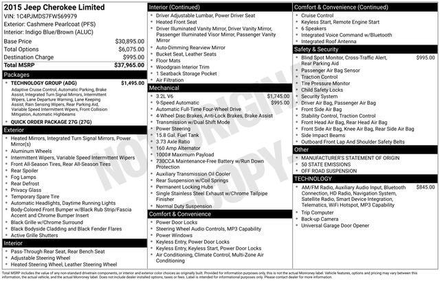 2015 Jeep Cherokee Limited's photo