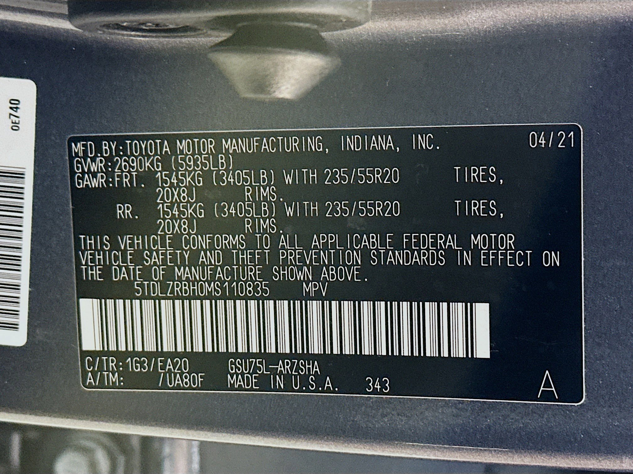 2021 Toyota Highlander XSE photo 27