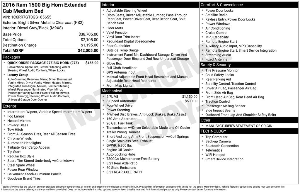 2016 RAM Ram 1500 Pickup Big Horn/Lone Star's photo