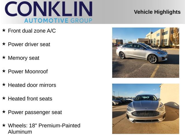 Used 2020 Ford Fusion SEL with VIN 3FA6P0CD4LR193624 for sale in Hutchinson, KS