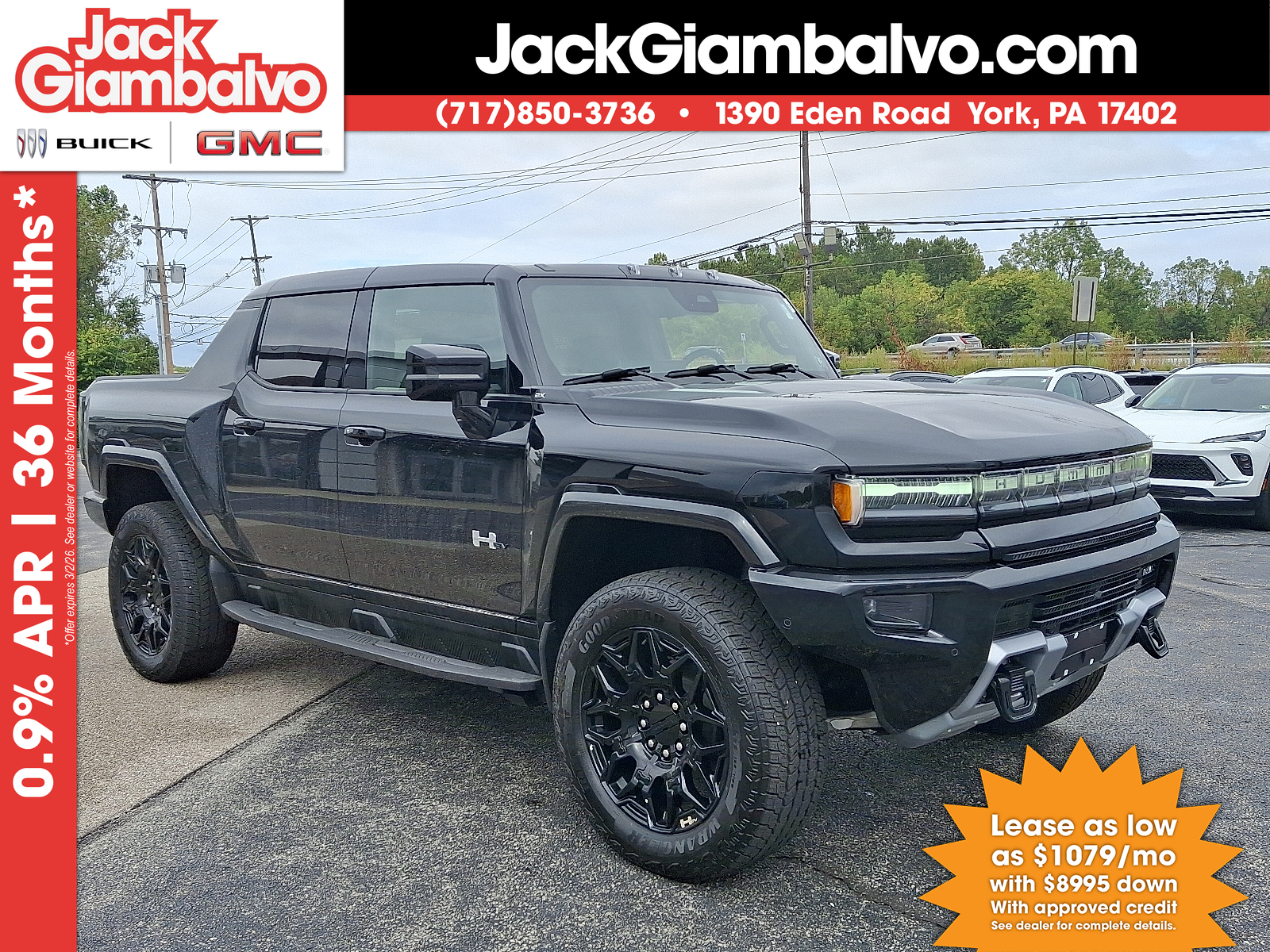 HUMMER 新品未使用 New 2026 GMC HUMMER EV Pickup 2X Crew Cab in York #746112 | Jack